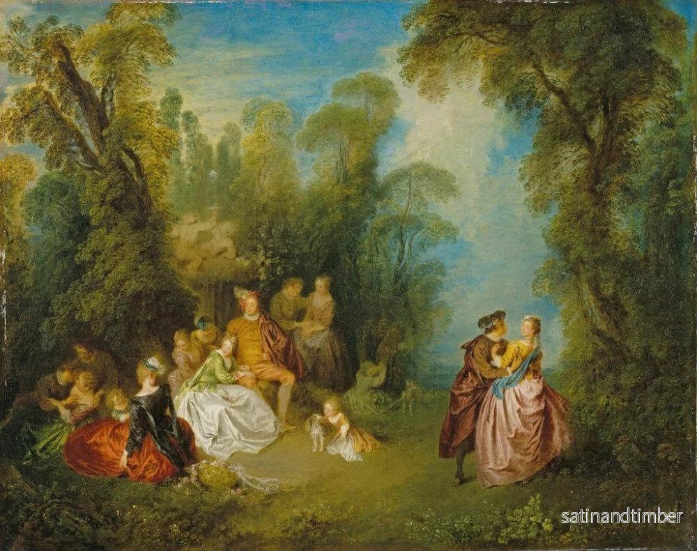 Reproduktion av målningen Fête galante nära en fontän - Jean-Baptiste Pater - Bild 2