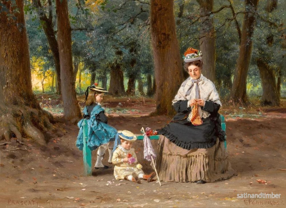 Reproduktion av målningen Eftermiddag i parken - Fyodor Bronnikov - Bild 2