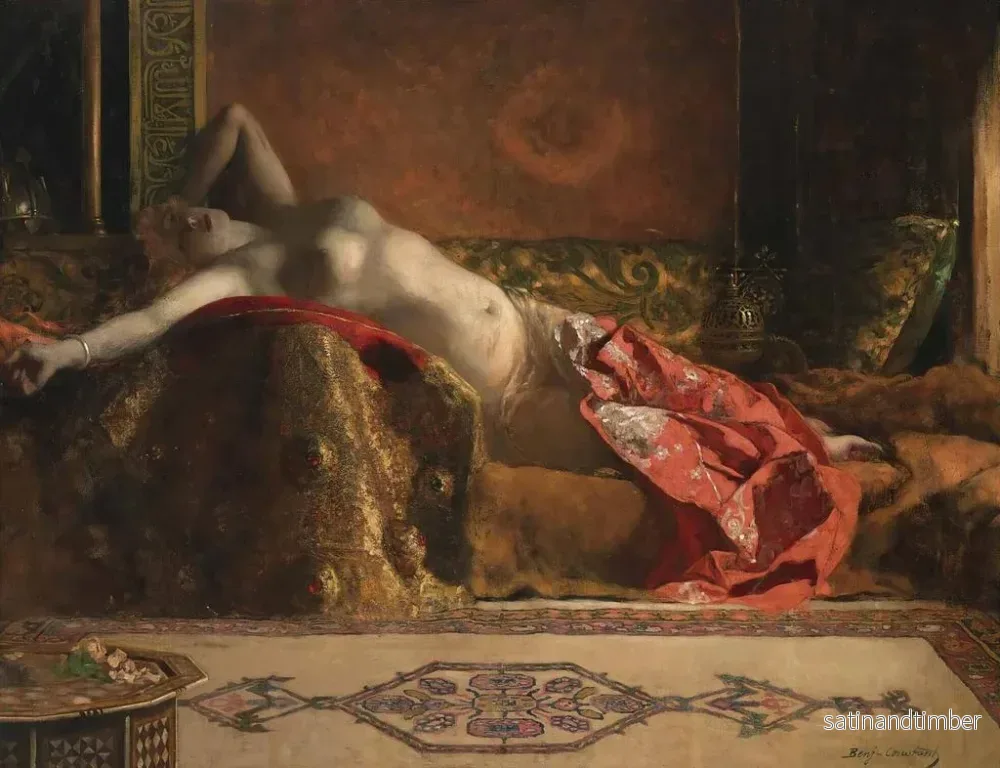 Reproduktion av målningen Odalisque liggande - Jean-Joseph Benjamin-Constant - Bild 2
