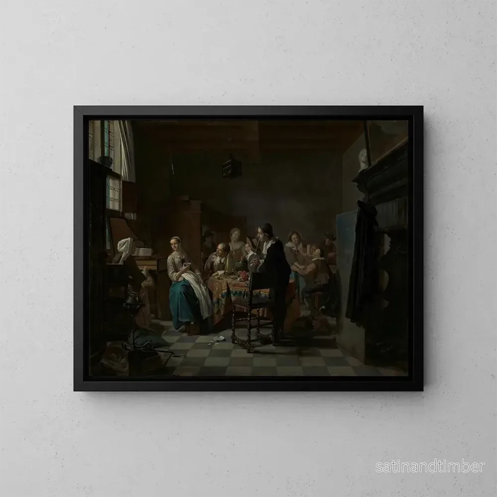 Reproduktion av målningen La Nouvelle Chanson - Jan Josef Horemans den Yngre