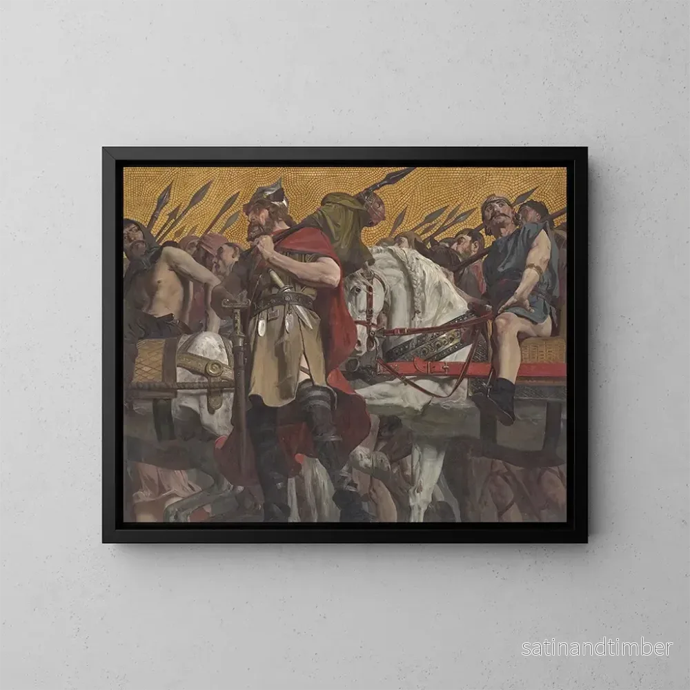 Reproduktion av målningen Procession - Jean-Paul Laurens
