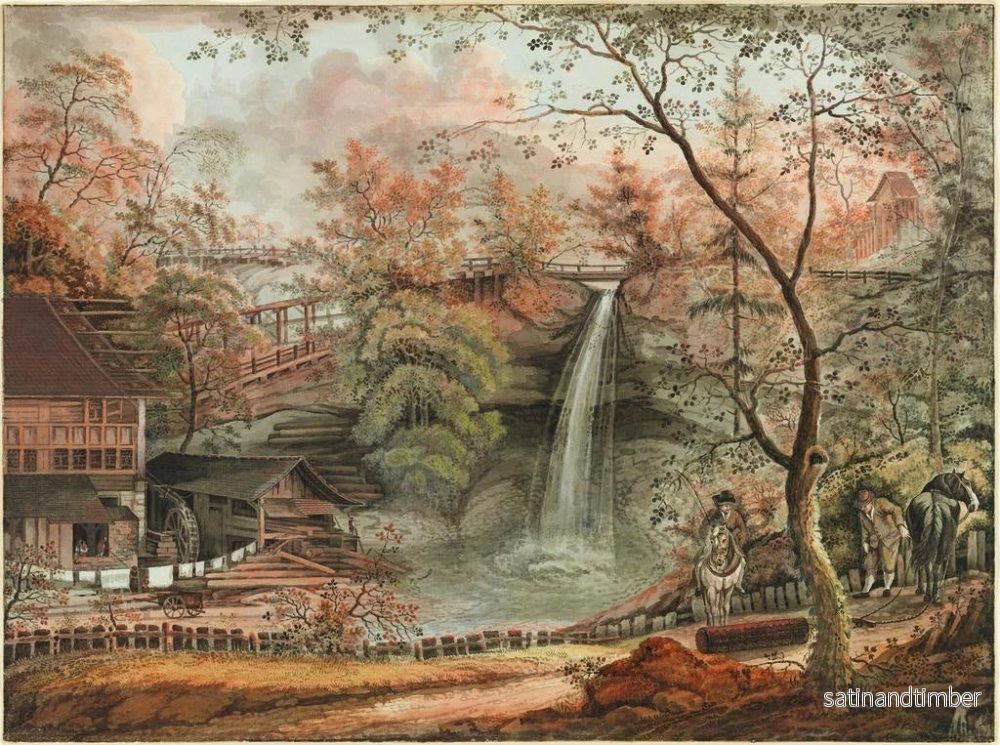 Reproduktion av målningen Le moulin de Weislingen - Johann Jakob Aschmann - Bild 2