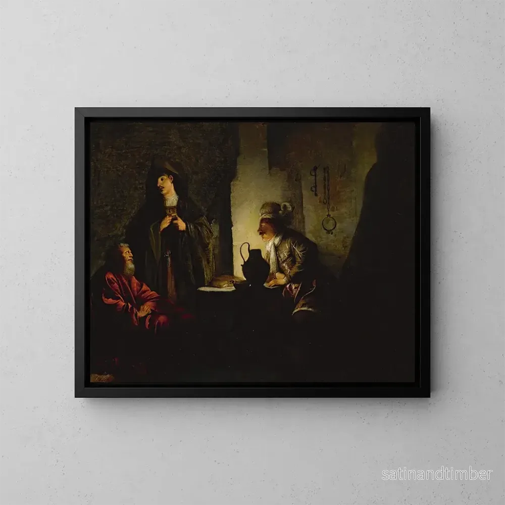 Reproduktion av målningen Joseph i fängelse – Dirck Dircksz van Santvoort Reproduktion av målningen Joseph i fängelse – Dirck Dircksz van Santvoort