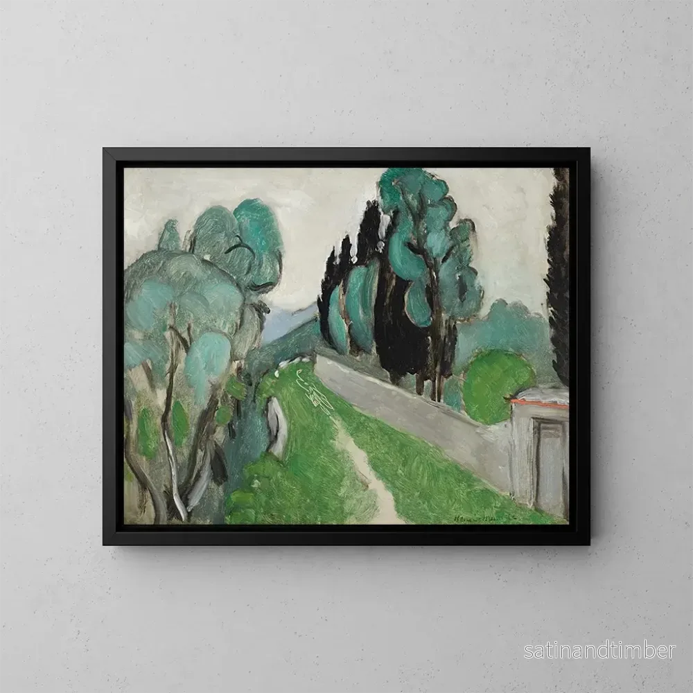 Reproduktion av målningen Landskapsmålning med cypresser och olivträd runt Nice - Henri Matisse