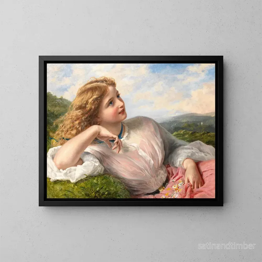 Reproduktion av målningen Le chant de l'alouette - Sophie Anderson