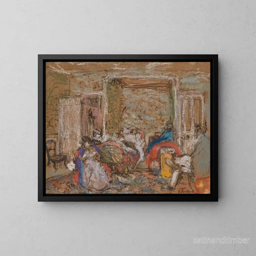 Reproduktion av målningen Chambre Amfrville, Madame Hessel souffrante - Édouard Vuillard