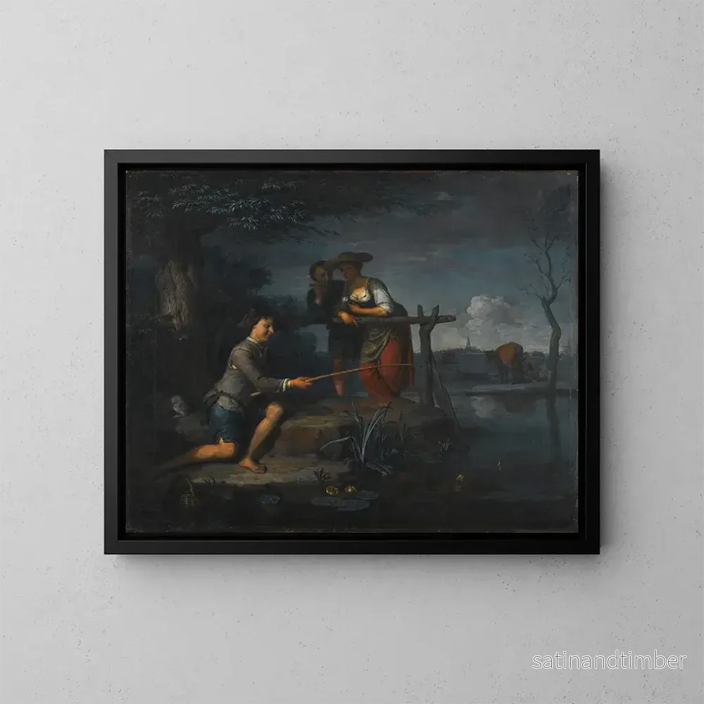 Reproduktion av målningen Le Pêcheur - Carel de Moor II