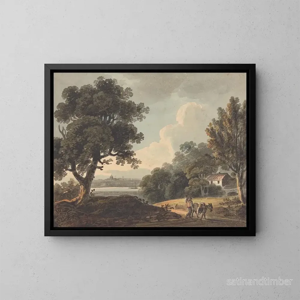 Reproduktion av målningen Landskapsbild med en fjärran utsikt över London – John Henry Campbell Reproduktion av målningen Landskapsbild med en fjärran utsikt över London – John Henry Campbell