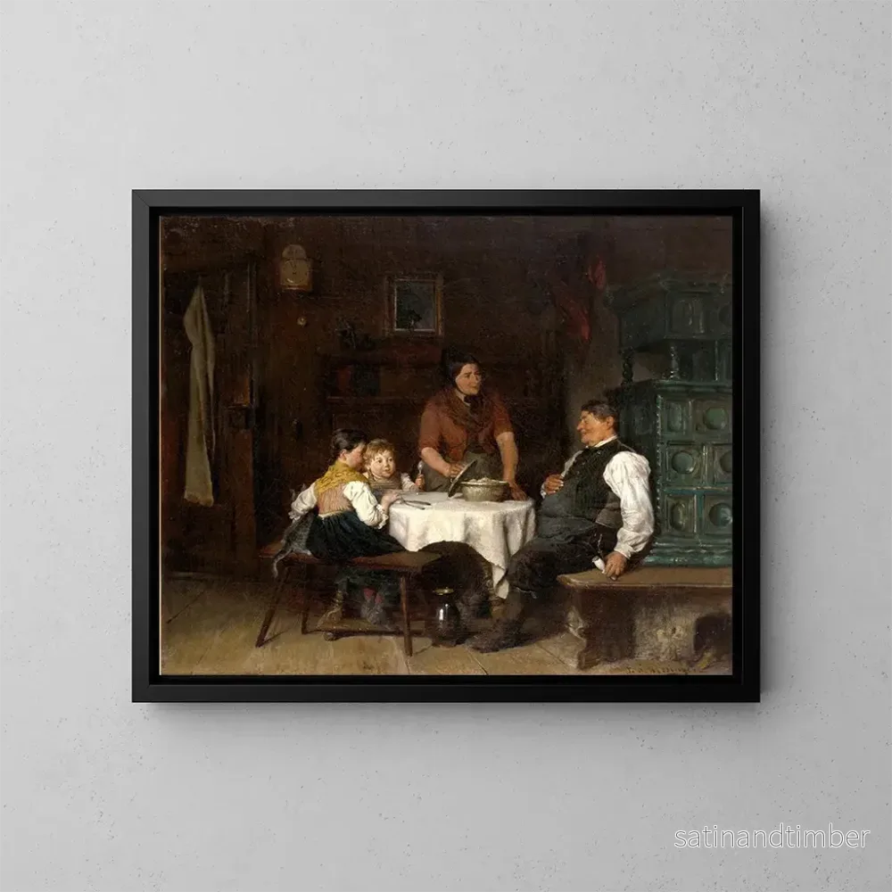 Reproduktion av målningen Le rôti de fête - Felix Schlesinger