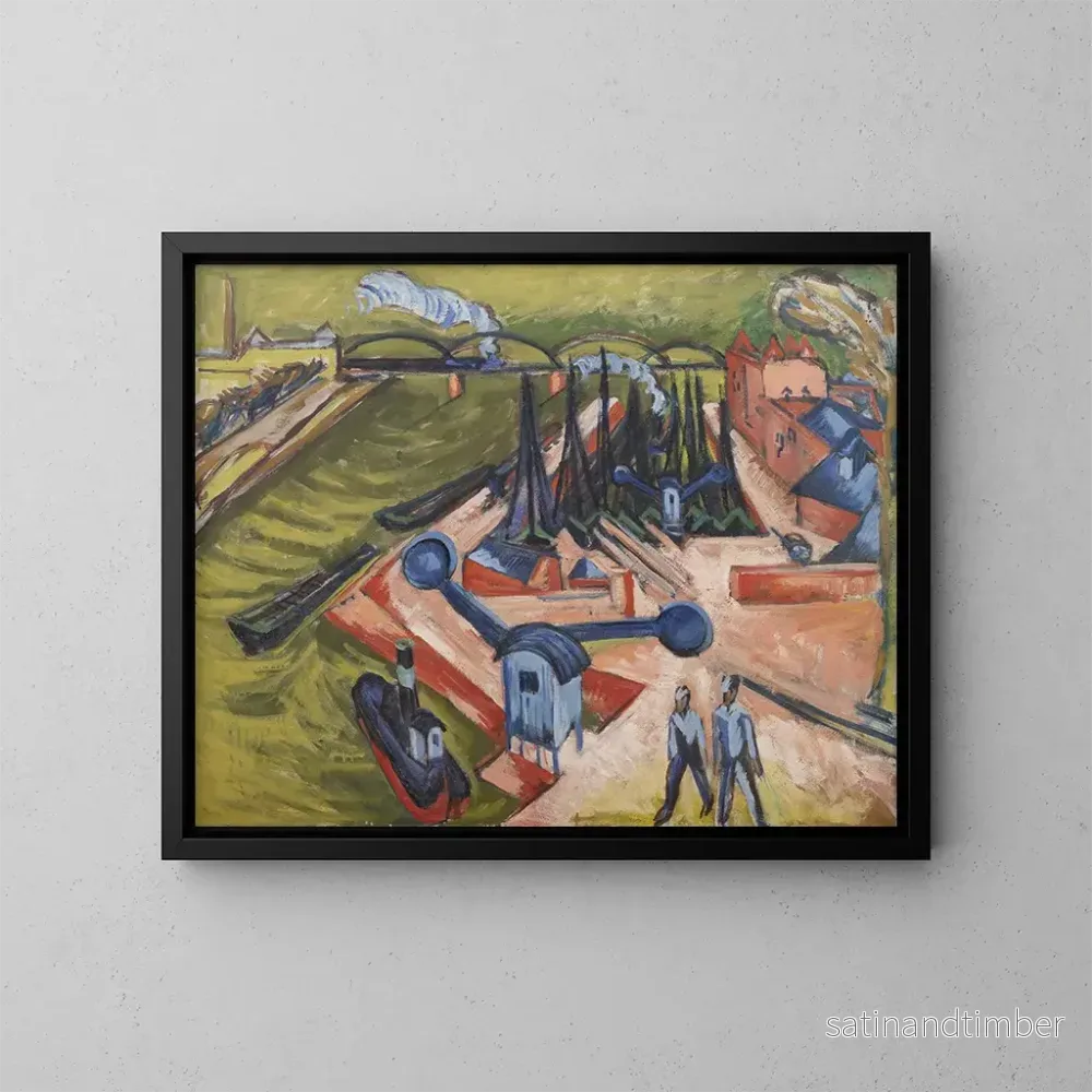 Reproduktion av målningen Västerländsk målning i Frankfurt am Main – Ernst Ludwig Kirchner Reproduktion av målningen Västerländsk målning i Frankfurt am Main – Ernst Ludwig Kirchner