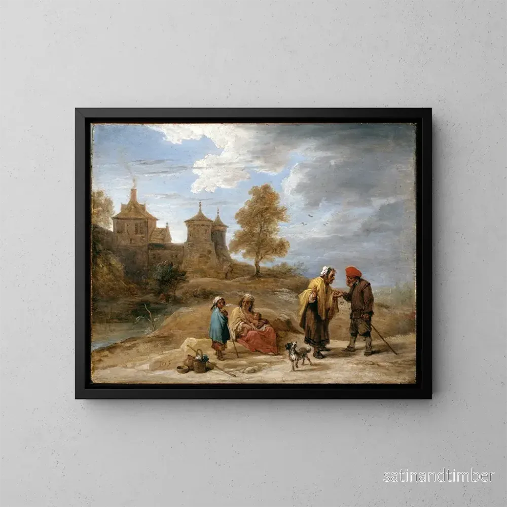 Reproduktion av målningen Gitanes dans un paysage - David Teniers le Jeune