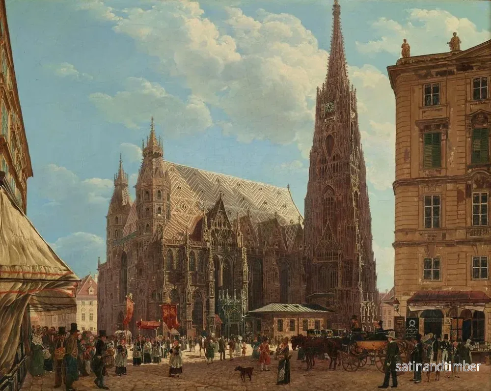 Reproduktion av målningen av katedralen Saint-Étienne i Wien - Rudolf von Alt - Bild 2
