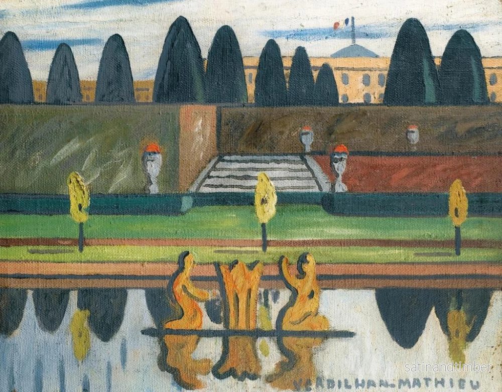 Reproduktion av målningen Le parc de Versailles - Louis-Mathieu Verdilhan - Bild 2