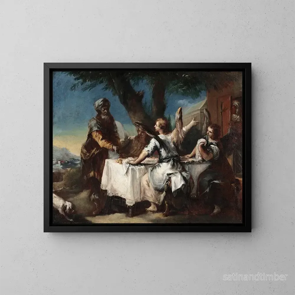Reproduktion av målningen Abraham som välkomnar de tre änglarna – Francesco Guardi Reproduktion av målningen Abraham som välkomnar de tre änglarna – Francesco Guardi
