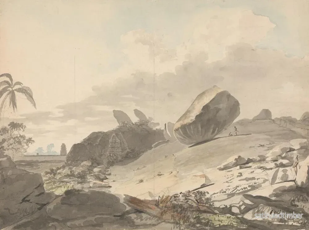 Reproduktion av målningen Les Sept Pagodes de Mamallapuram - Samuel Davis - Bild 2