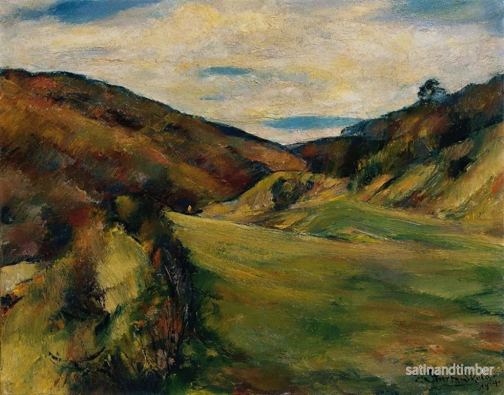 Reproduktion av målningen Prairie au Dreimarkstein à Sievering - Egge Sturm-Skrla - Bild 2