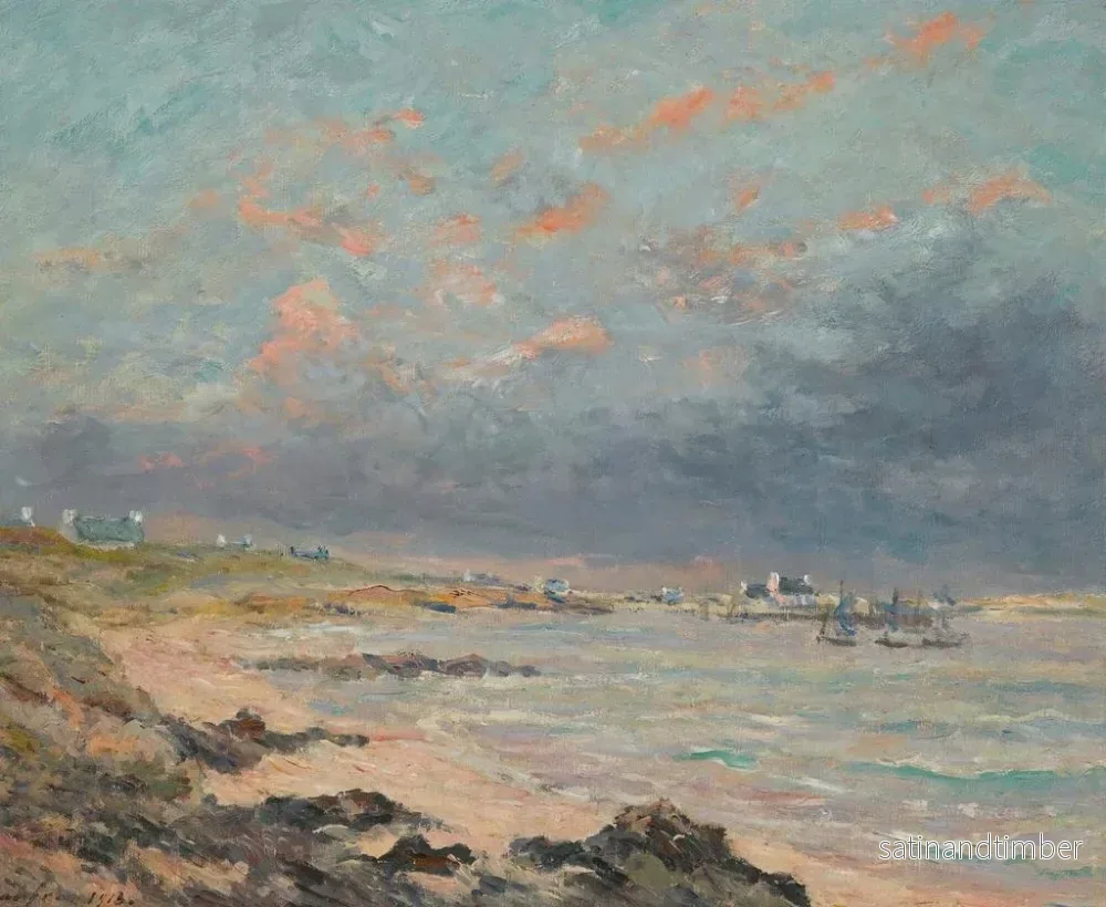 Reproduktion av målningen Soir d'or à Kerhostin - Maxime Maufra - Bild 2