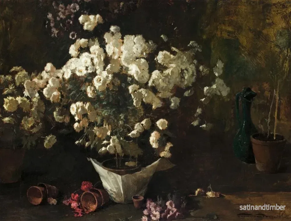 Reproduktion av målningen Naturtavla med krysantemum - Emil Carlsen - Bild 2