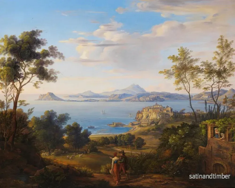 Reproduktion av målningen La baie de Pouzzoles près de Naples - Johann Joachim Faber - Bild 2