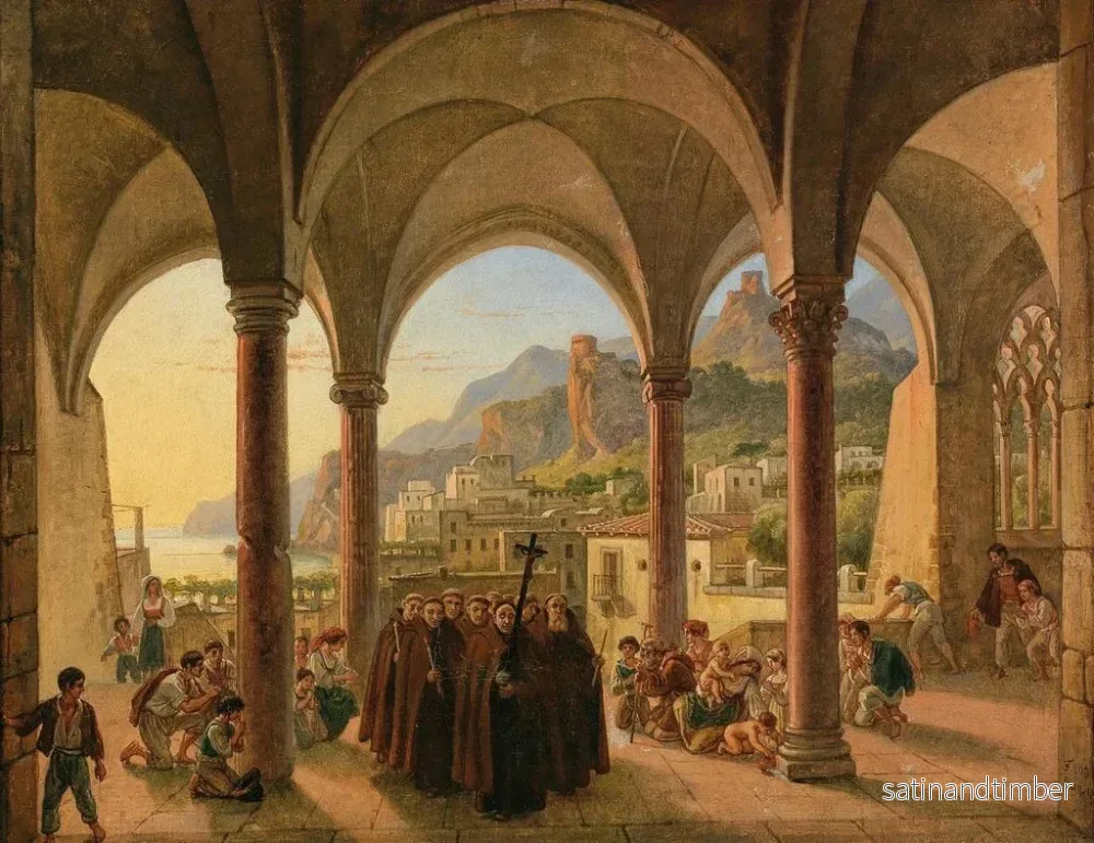Reproduktion av målningen Vue d'Amalfi depuis le porche de la cathédrale - Franz Ludwig Catel - Bild 2