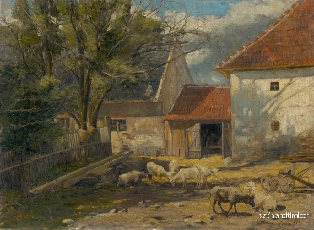 Reproduktion av målningen av gårdsplanen - Ferdinand Khnopff - Bild 2