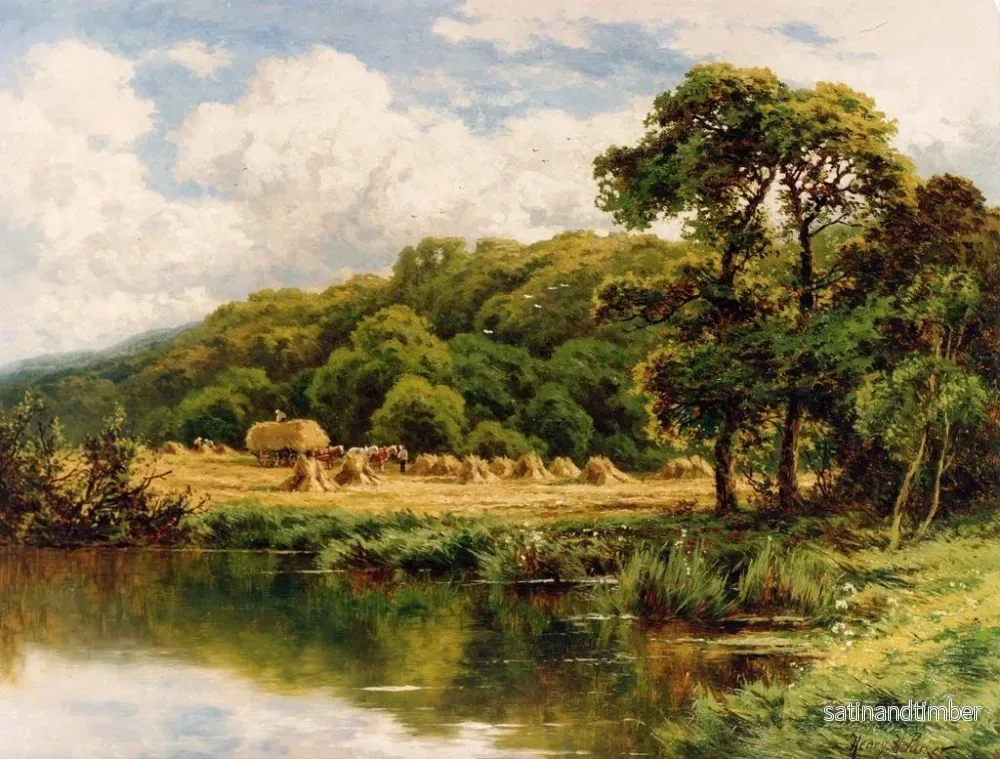 Reproduktion av målningen Le pont de Severn près de Bridgnorth, Shropshire - Henry H Parker - Bild 2
