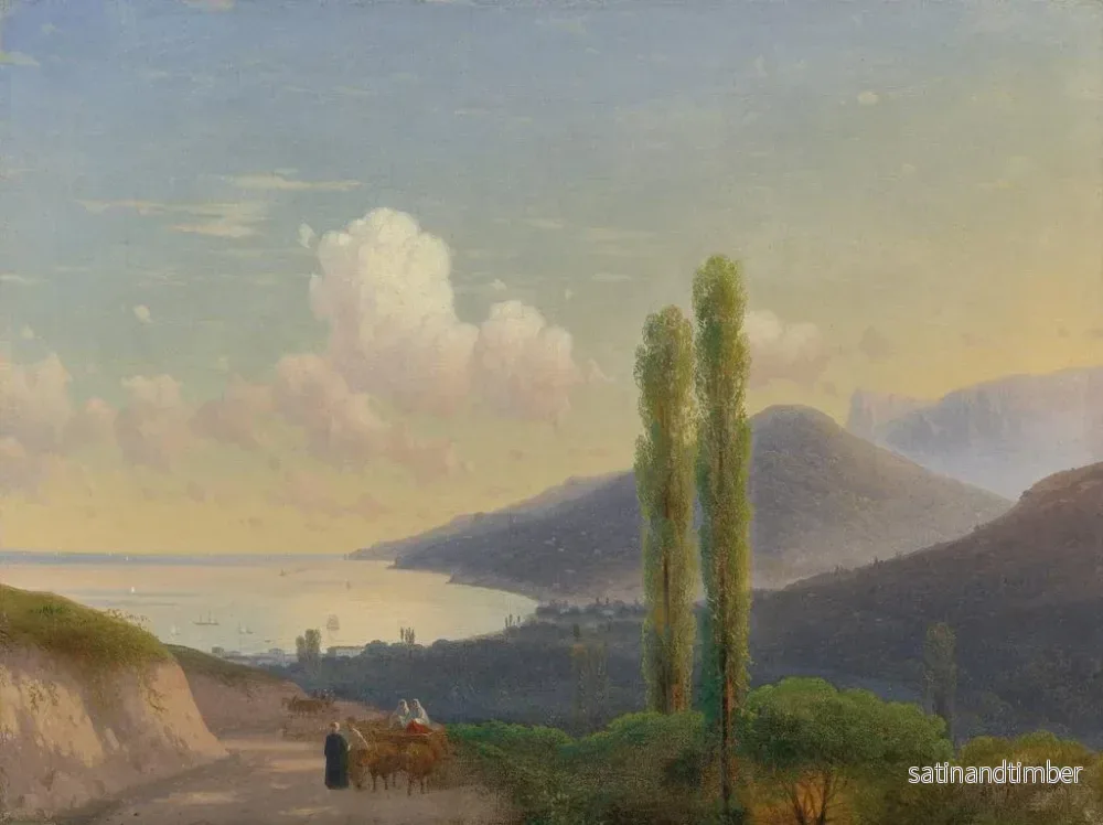 Reproduktion av målningen La route vers Gurzuf, Crimée - Ivan Konstantinovich Aivazovsky - Bild 2