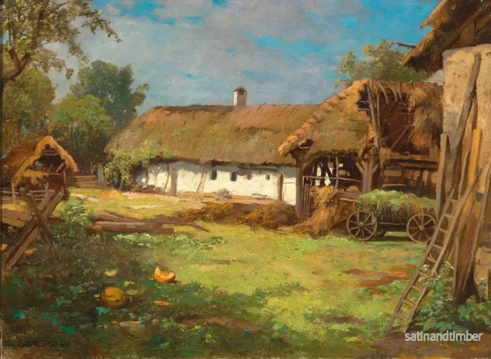 Reproduktion av målningen Le Mitterpullendorf i Burgenland - Konstantin Stoitzner - Bild 2
