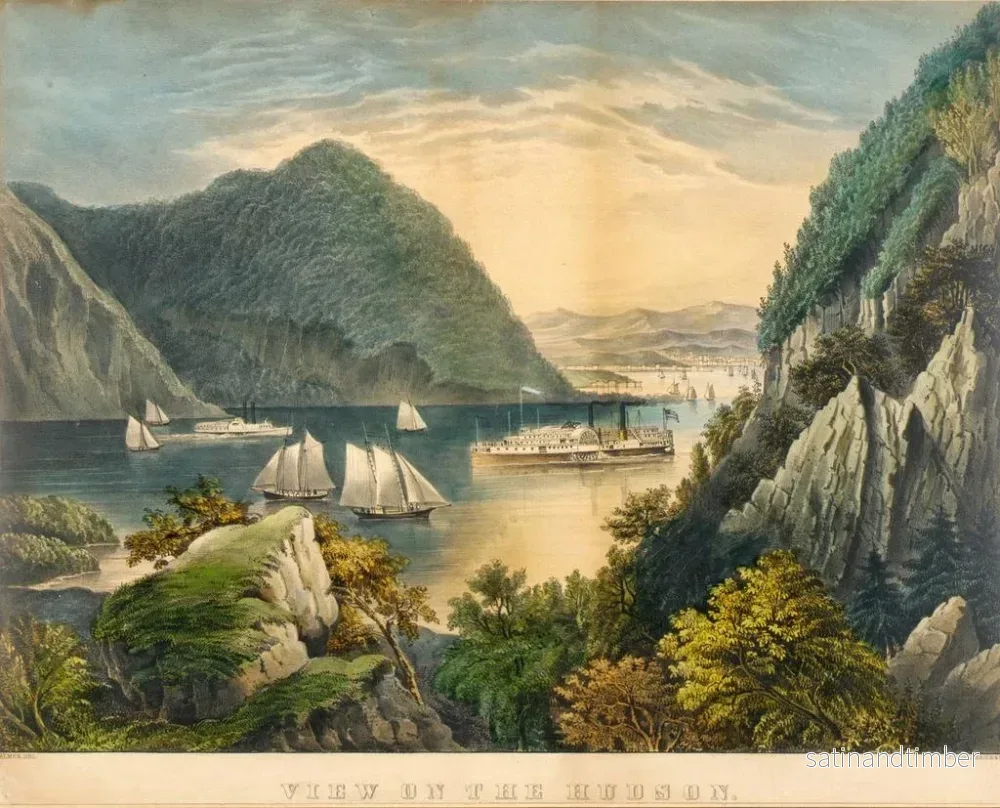 Reproduktion av målningen Vue de l'Hudson - Frances Flora Bond Palmer - Bild 2