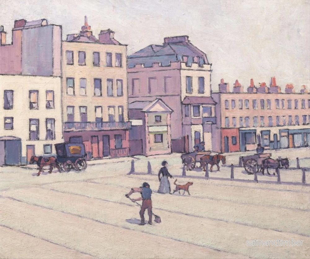 Reproduktion av målningen La Maison de pesage du marché de Cumberland - Robert Polhill Bevan - Bild 2