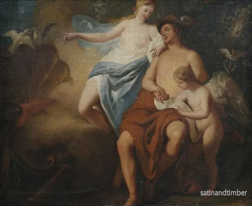 Reproduktion av målningen Venus, Merkur och Cupido - Italiensk skola - Bild 2