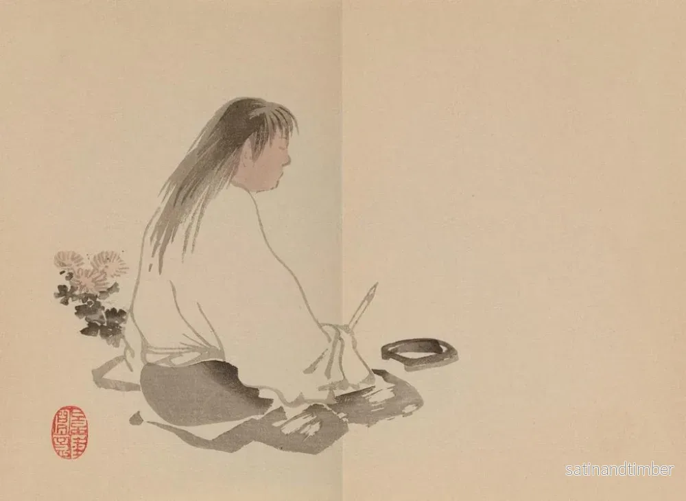Reproduktion av målningen Keinen shugajō Pl79 - Imao Keinen - Bild 2