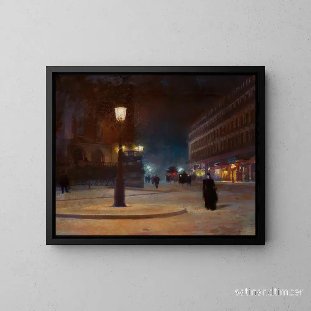 Reproduktion av målningen Place de l'Opéra i Paris - Ludwik de Laveaux