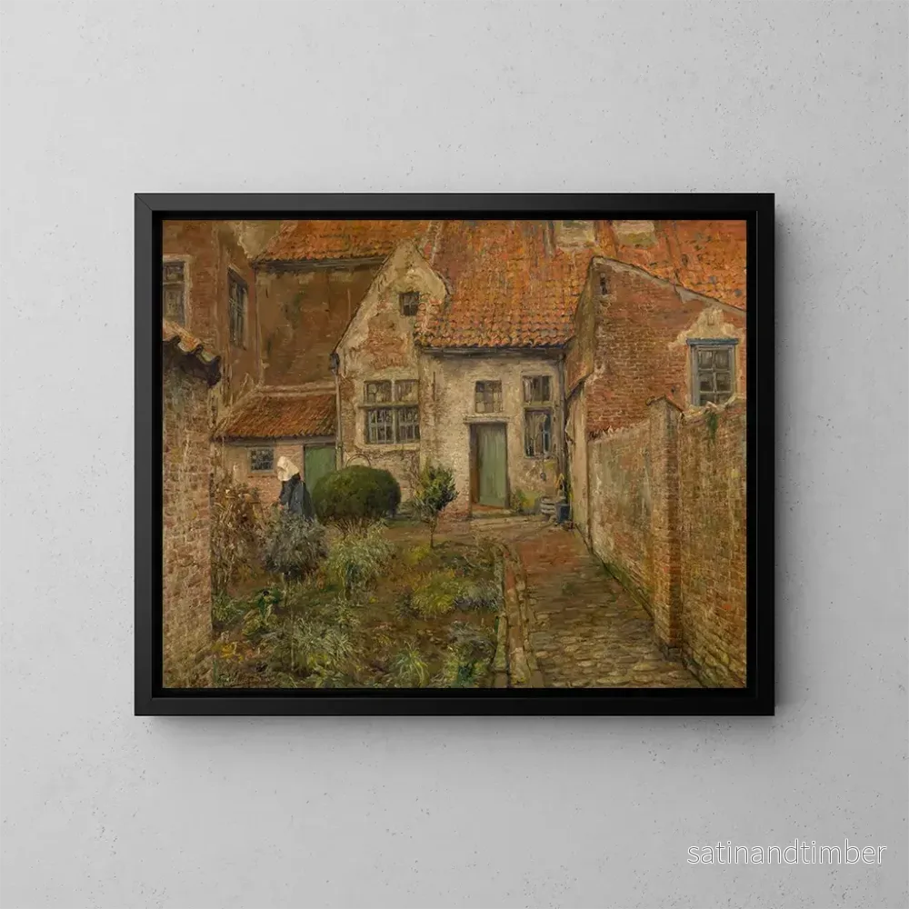 Reproduktion av målningen Béguinage - Ferdinand Willaert