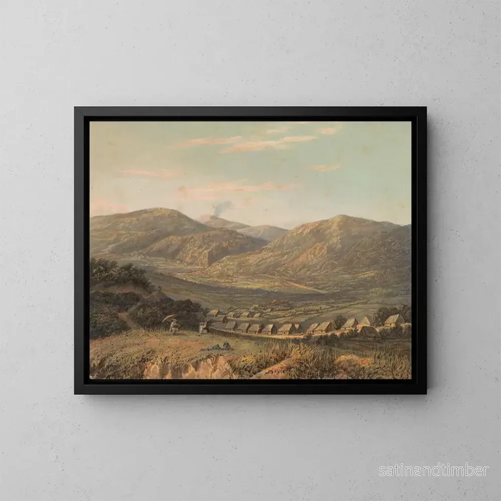 Reproduktion av målningen Vue sur les montagnes Tengger – Johan Conrad Greive Reproduktion av målningen Vue sur les montagnes Tengger – Johan Conrad Greive