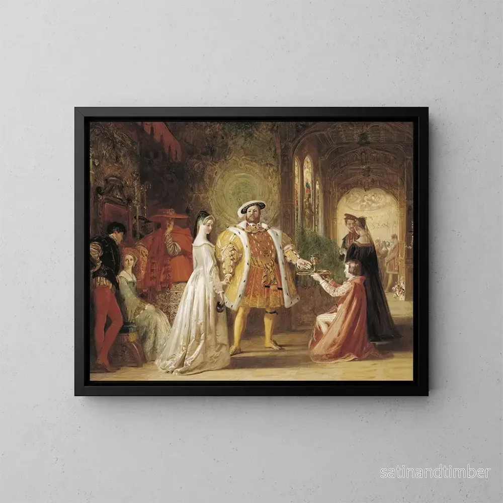 Reproduktion av målningen La première rencontre d’Henri VIII avec Anne Boleyn – Daniel Maclise Reproduktion av målningen La première rencontre d’Henri VIII avec Anne Boleyn – Daniel Maclise