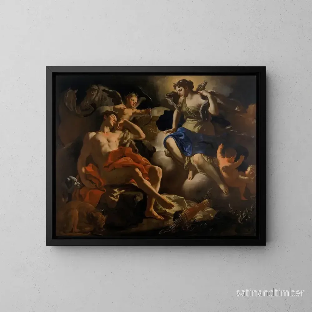 Reproduktion av målningen Diane och Endymion - Francesco Solimena