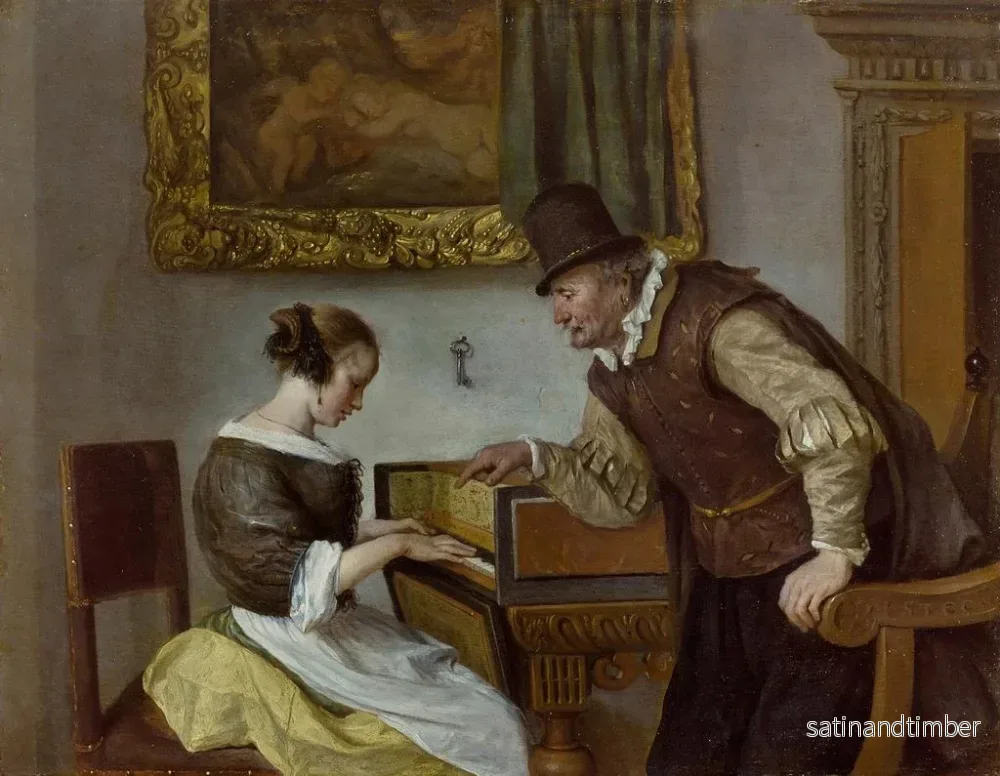 Reproduktion av målningen La leçon de clavecin - Jan Steen - Bild 2