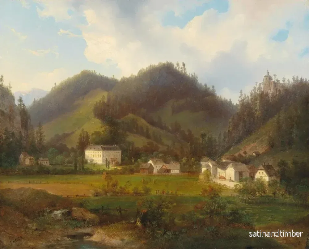 Reproduktion av målningen Vue du château de Gutenstein - Carl Hasch - Bild 2