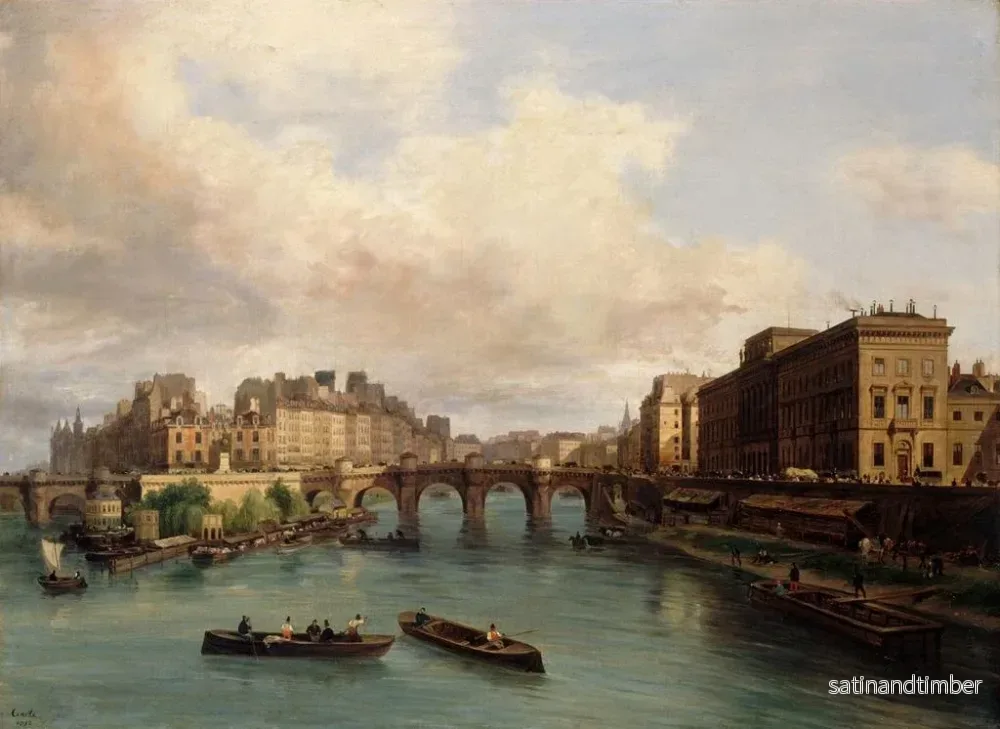 Reproduktion av målningen L'île de la Cité och Quai Conti sett från konstnärsbron - Giuseppe Canella - Bild 2