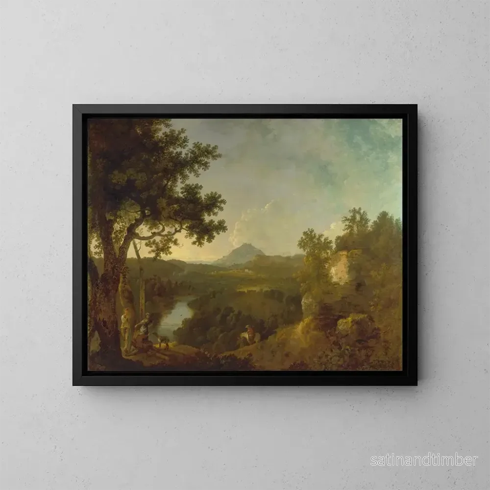 Reproduktion av målningen Vue près de Wynnstay, le siège de Sir Watkin Williams-Wynn BT - Richard Wilson
