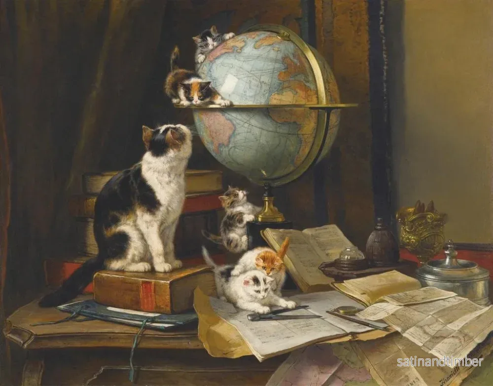 Reproduktion av målningen Les globe-trotters - Henriette Ronner-Knip - Bild 2