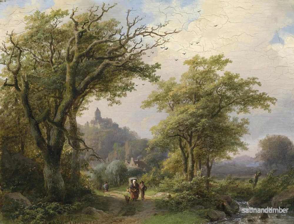Reproduktion av målningen Promenör vid en bäck - Johann Bernhard Klombeck - Bild 2