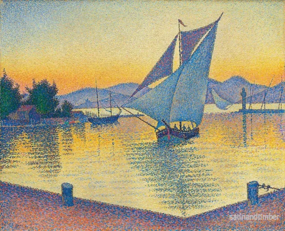 Reproduktion av målningen Le Port au soleil couchant, Opus 236, Saint-Tropez - Paul Signac - Bild 2