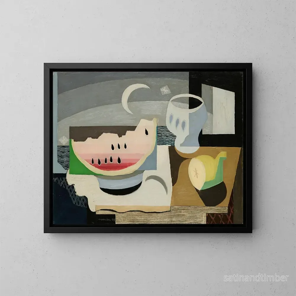 Reproduktion av målningen La Tranche de Pastèque - Louis Marcoussis