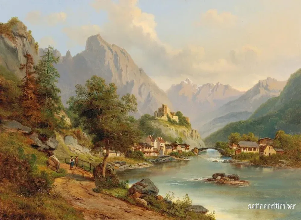 Reproduktion av målningen Vue de Landeck Pustertal - Edmund Hd - Bild 2