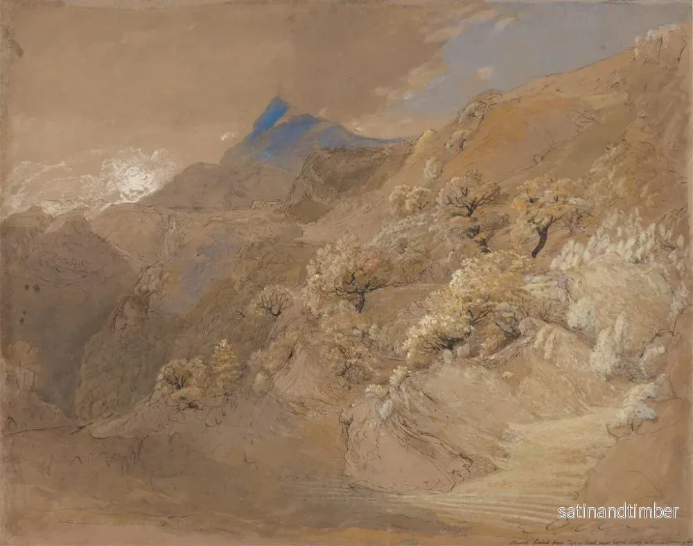 Reproduktion av målningen Mont Siabod från TynyCoed nära Capel Curig - Samuel Palmer - Bild 2