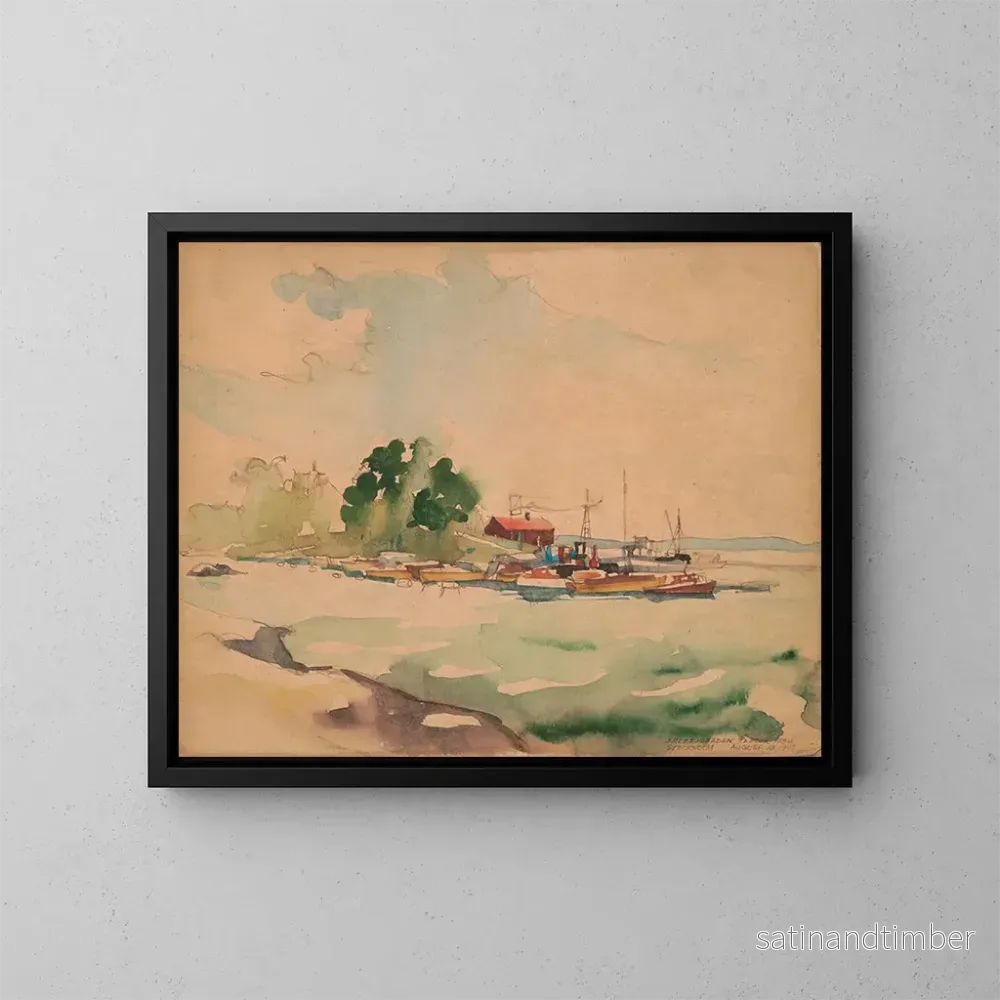 Reproduktion av målningen Saltsjöbaden, en halvtimme från Stockholm - Victor Alfred Lundy