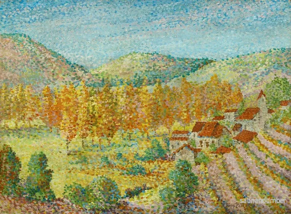 Reproduktion av målningen Vingårdar i södra Frankrike - Hippolyte Petitjean - Bild 2