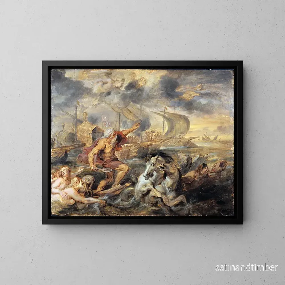 Reproduktion av målningen Le voyage du cardinal infant Ferdinand d’Espagne de Barcelone à Gênes en avril 1633 – Peter Paul Rubens